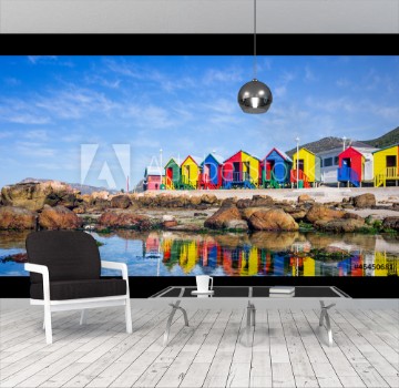Bild på Colourful Beach Houses in South Africa